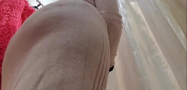  Your Italian stepmother shows you her ass and hairy pussy in a dressing room
